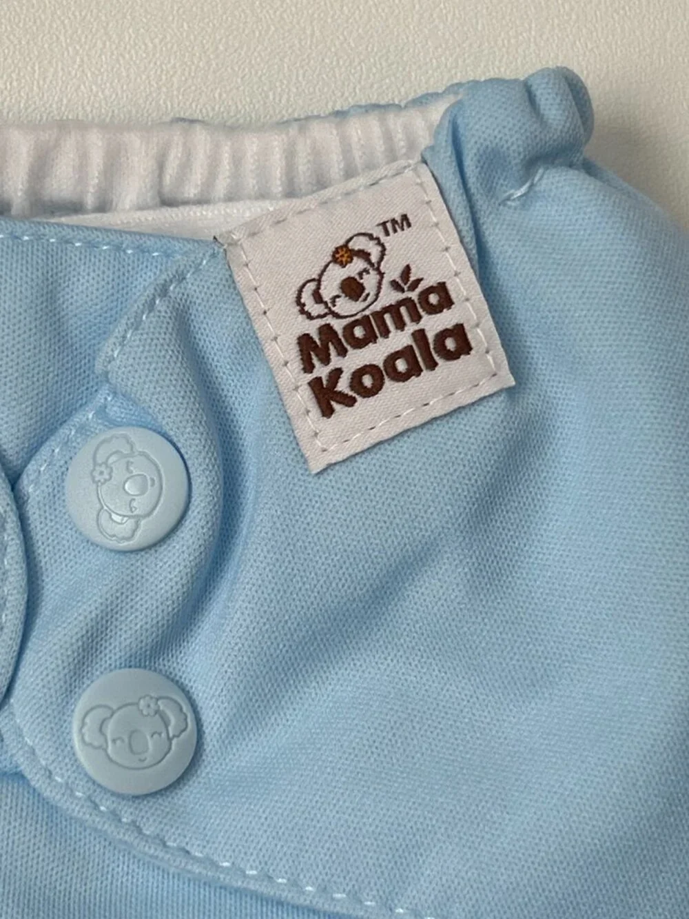 NEW Mama Koala Pocket Cloth Diaper OS Light Blue No Insert